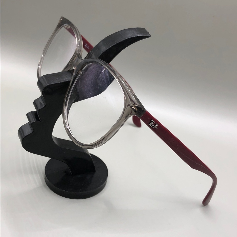 Ray Ban RB4378V 8083 Transparent Grey FRAMES Burgundy Temples UNISEX 54-16-145